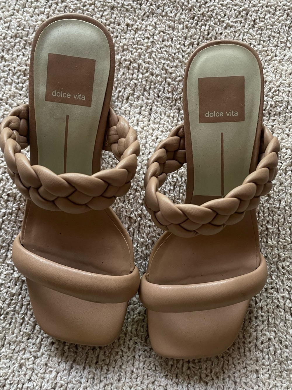 Dolce Vira Ashby Braided Double Strap Sandals Heels - size 6 - Picture 5 of 7